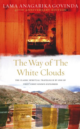 Book cover: “The Way Of The White Clouds” with a monk and temple.