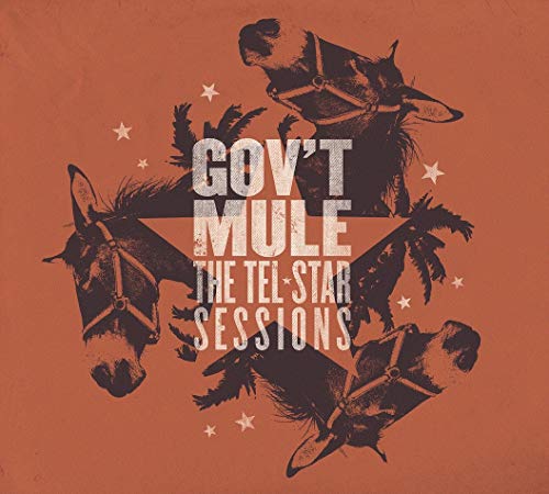 Brown cover with mirrored donkey heads and white text "Gov't Mule - The Tel-Star Sessions".
