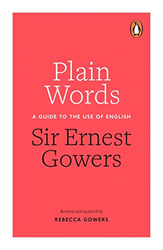 Book cover of Plain Words by Sir Ernest Gowers on a red background.
