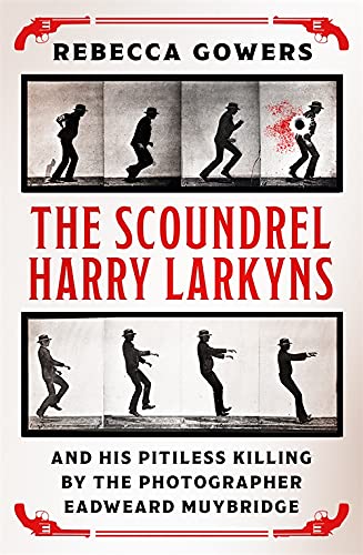 Book cover depicting a sequence of figures with guns, red title text.
