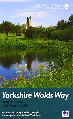 Cover of "Yorkshire Wolds Way" guide, showing a rural landscape with a tower.