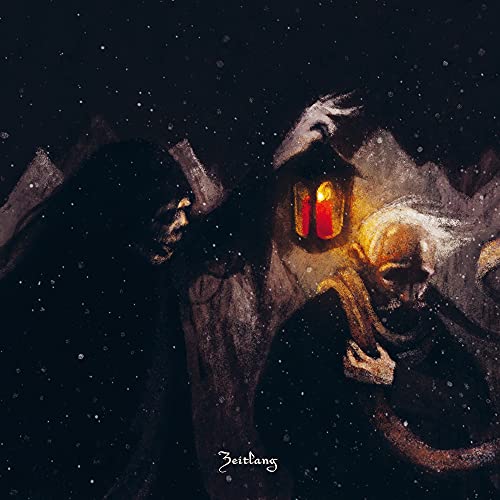 Dark, painted album cover featuring a hooded figure with a lantern.