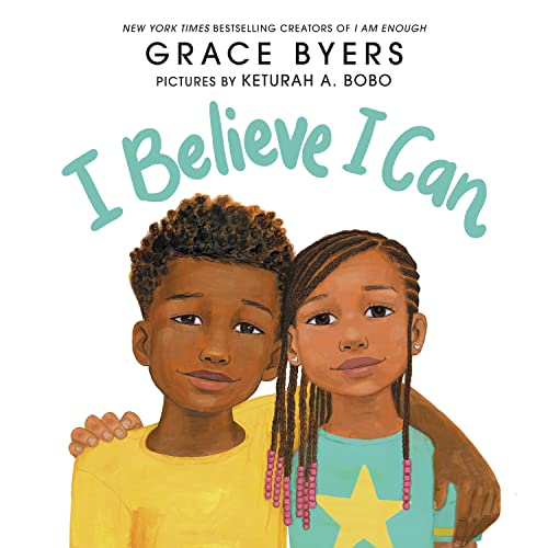 Book cover featuring a young Black boy and girl smiling with arms around each other.