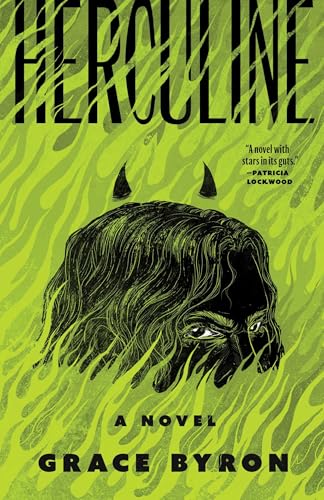 Book cover: "Herculine" by Grace Byron, featuring a shadowy figure with horns.