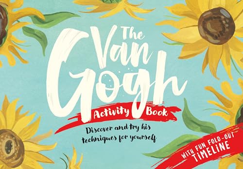 The Van Gogh Activity Book" cover with sunflowers and white script.