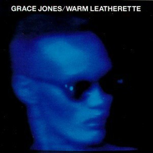 Blue-toned album cover featuring Grace Jones in sunglasses.