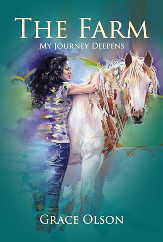 Book cover: woman with a paint horse in a watercolor style.