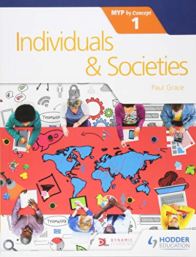 Textbook cover: "Individuals & Societies" with diverse students and a world map.