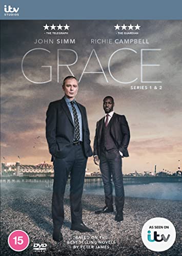 DVD cover for "Grace" series 1 & 2, featuring John Simm and Richie Campbell.