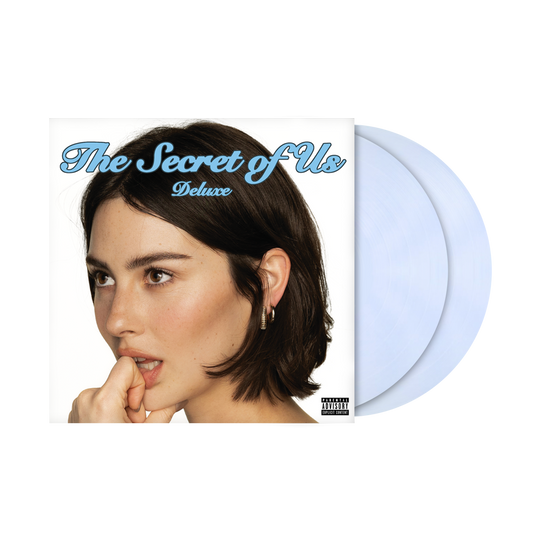 Gracie Abrams The Secret of Us Deluxe vinyl album cover with two light blue discs.