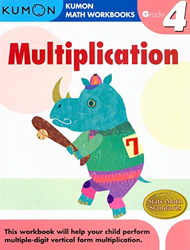 Colorful rhino wearing a green shirt holds a baseball bat on a workbook cover.