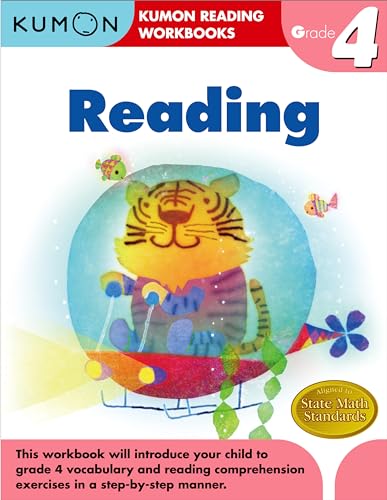 A textbook cover with educational illustrations and a reading comprehension workbook for elementary students.