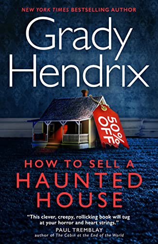 Book cover: haunted house dollhouse with a "50% OFF" sign.