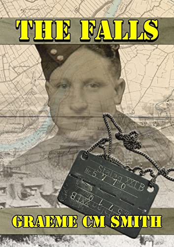 Book cover: portrait of a soldier with a dog tag over a map.