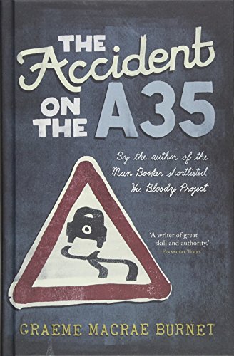 Book cover: "The Accident on A35" with a warning sign illustration.