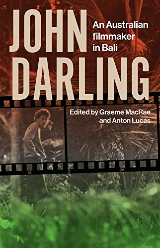 Book cover for “John Darling,” featuring film stills and foliage.