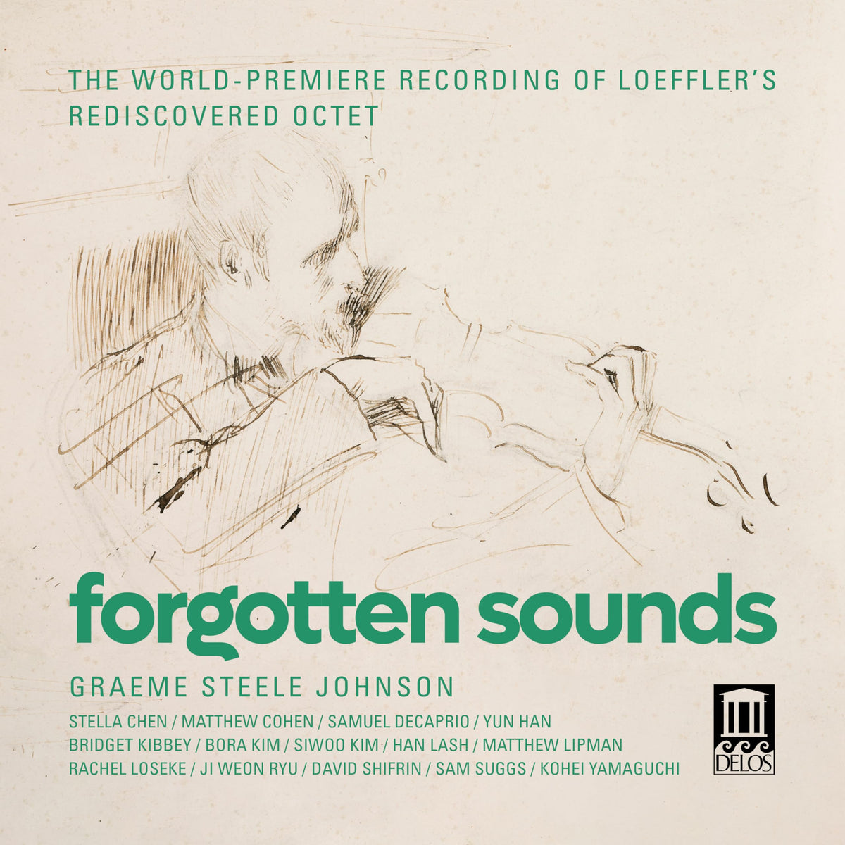 CD cover for "Forgotten Sounds" by Graeme Steele Johnson, abstract art.