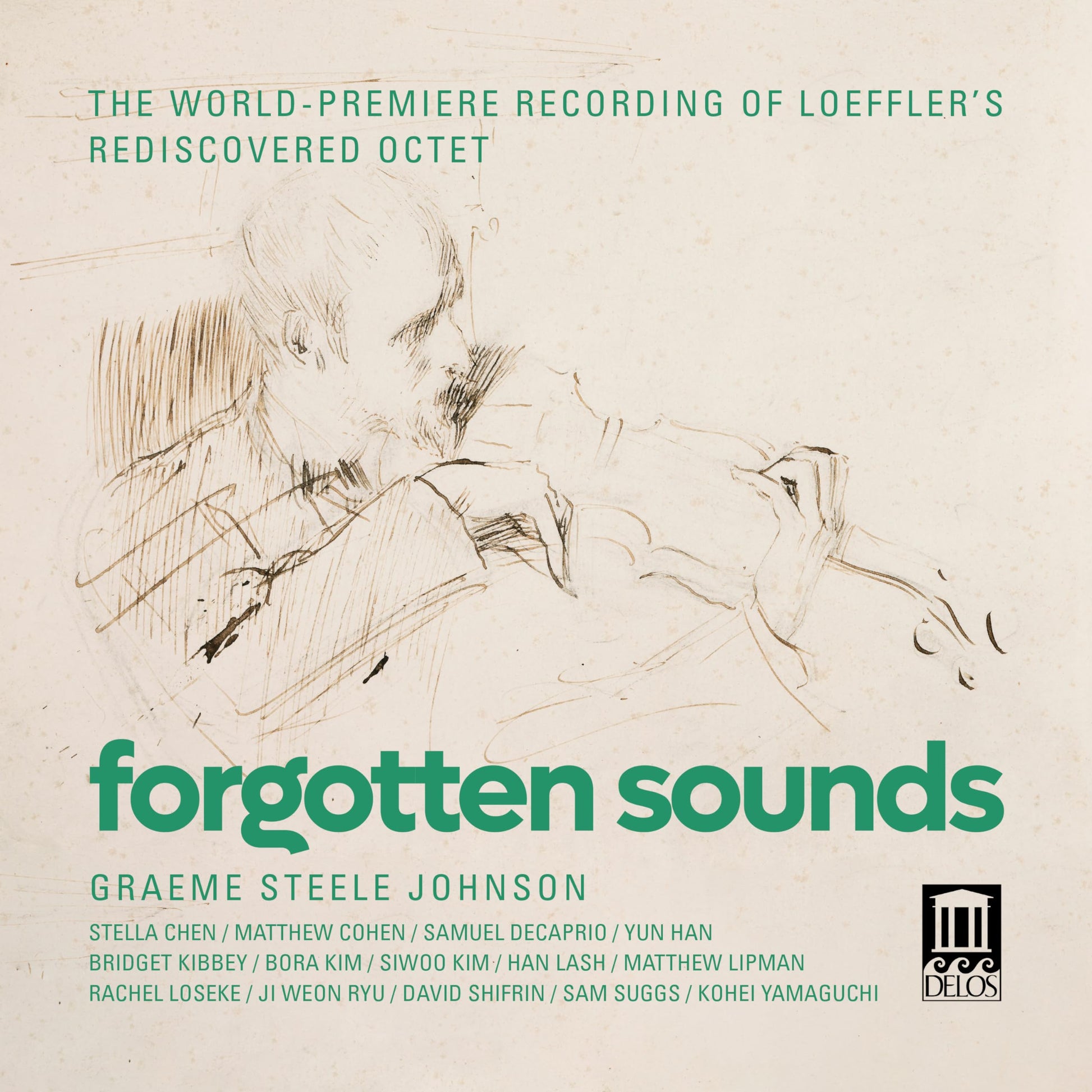 CD cover for "Forgotten Sounds" by Graeme Steele Johnson, abstract art.