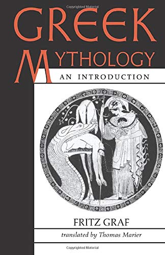 Book cover: "Greek Mythology: An Introduction" with ancient Greek art.