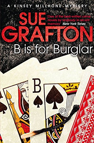 Book cover for B is for Burglar by Sue Grafton featuring playing cards.