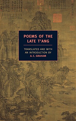 Book cover: “Poems Of The Late T’ang” with a landscape painting background.
