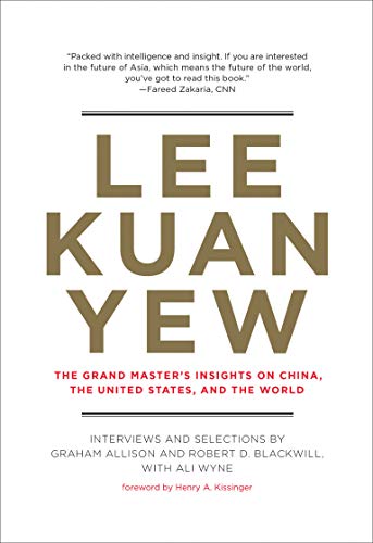 Book cover: "Lee Kuan Yew" with red and tan text, interviews and selections.
