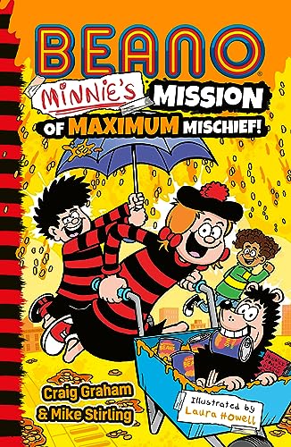 Book cover featuring cartoon children and a dog in a mischievous scene.