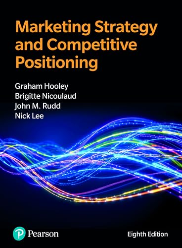 Book cover for Marketing Strategy and Competitive Positioning with abstract blue light wave graphic.