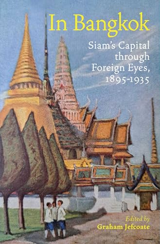 Book cover: “In Bangkok” with a golden temple and figures below.