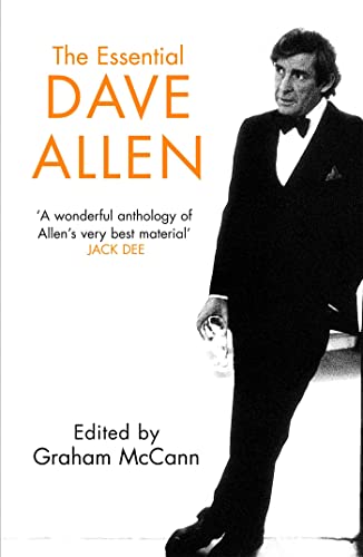 Book cover featuring comedian Dave Allen in a tuxedo, holding a glass.