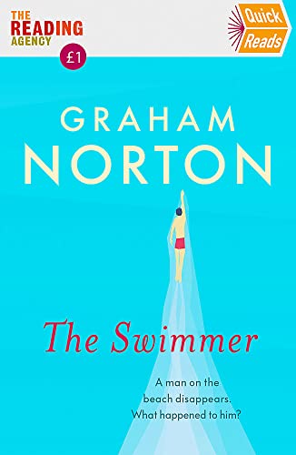 Book cover: blue background, a swimmer diving, text by Graham Norton.