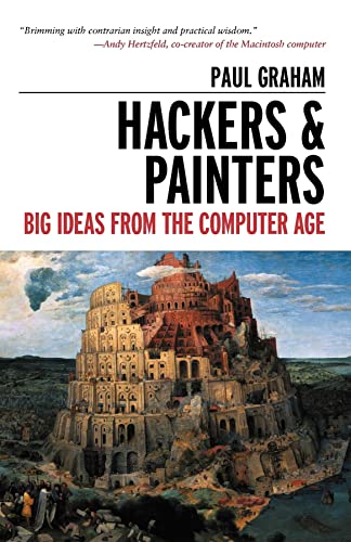 Book cover: "Hackers & Painters" with a painting of the Tower of Babel.