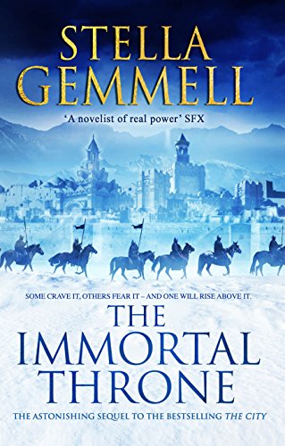 Book cover: snowy city landscape with riders on horseback.