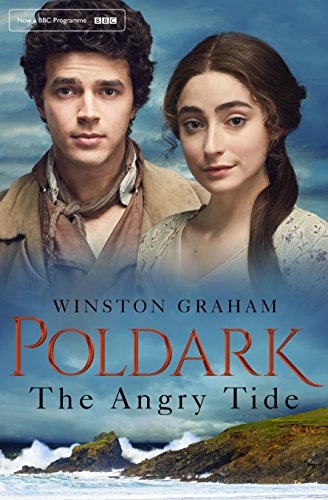 Book cover with portraits of a man and woman, coastal scene.