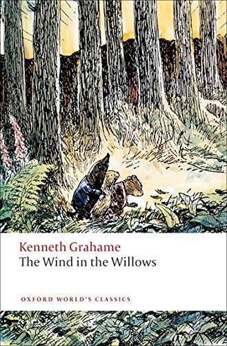 Book cover: "The Wind in the Willows" with illustration of animals in a forest.