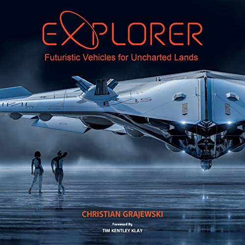 Book cover: futuristic silver vehicle above two silhouetted figures.