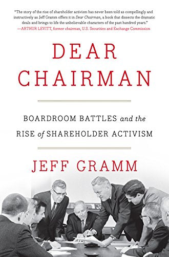 Book cover: “Dear Chairman” with image of men around a conference table.