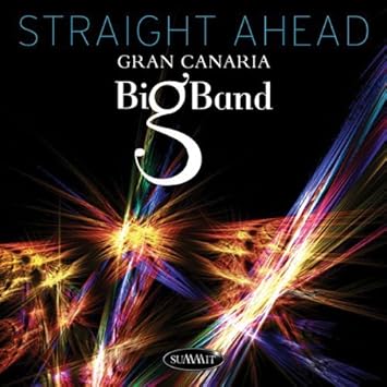 CD cover for Gran Canaria Big Band’s “Straight Ahead” with abstract art.