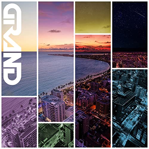 CD cover with a grid of landscape and city photos, plus text.