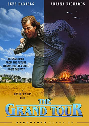 DVD cover art showing a man running against a split day and night background.