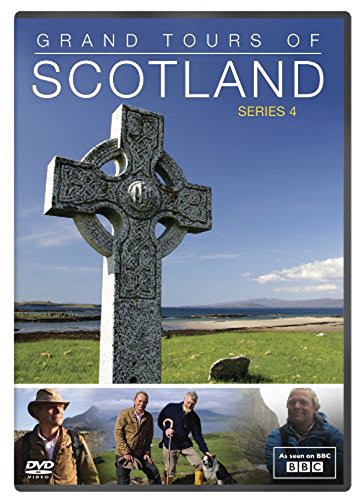 DVD cover for Grand Tours of Scotland Series 4 featuring a stone Celtic cross.