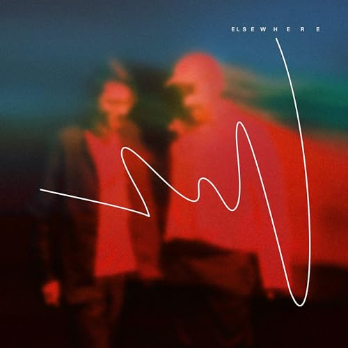 CD cover for GRANDBROTHERS’ “ELSEWHERE” featuring blurred figures in red.