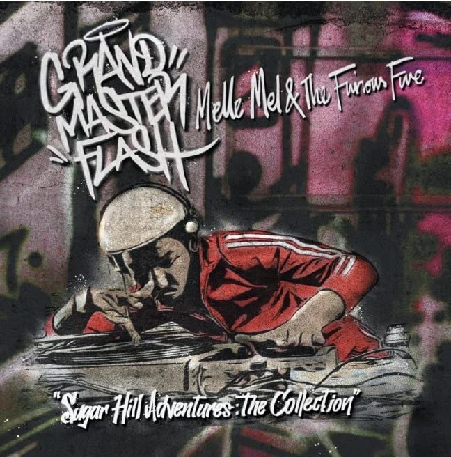 Vinyl album cover art featuring a DJ scratching records against a graffiti-style background.