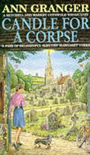 Book cover showing a woman and dog near a churchyard with a stone church.