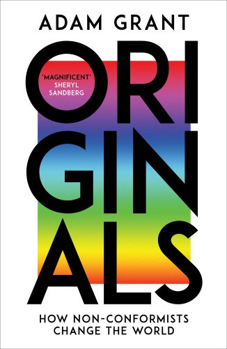 "Book cover of 'Originals' by Adam Grant with rainbow gradient and bold title text."