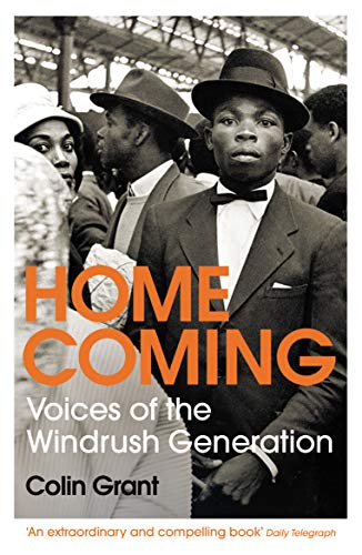 Book cover: black and white photo of Windrush generation arrivals.