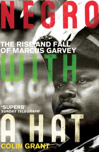 Book cover: black and white portrait of Marcus Garvey wearing a hat.