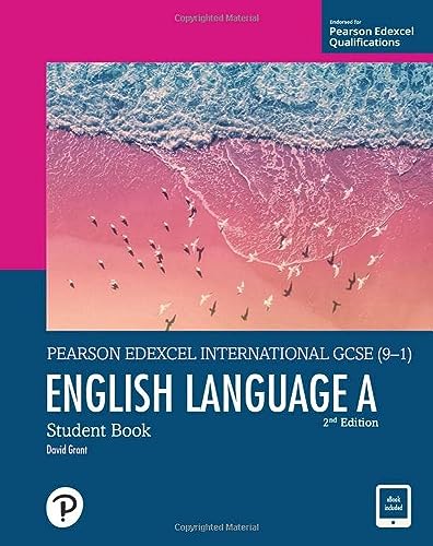 Pearson Edexcel International GCSE English Language A Student Book cover with beach and birds.