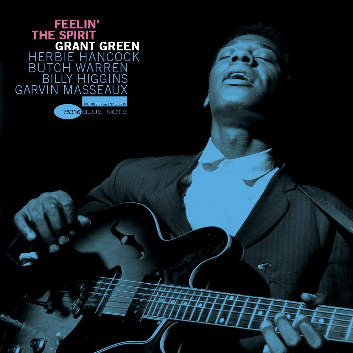 CD case for Grant Green’s “Feelin’ The Spirit” jazz album, barcode visible.