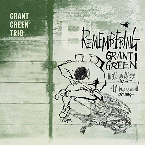 Album cover with a line drawing of a guitarist sitting against a textured background.